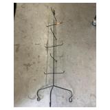 Wrought Iron Basket Rack