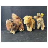 (3) Steiff Plush Toys