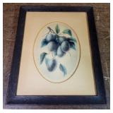 1920s Watercolor of Plums - Ernst Zimmerman