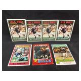 (7) O.J. Simpson Football Trading Cards