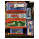 (6) Contemporary Tin Lunch Boxes