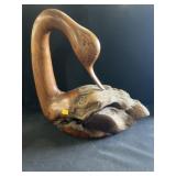 Root Wood Carved Goose