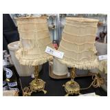 (2) Brass Table Lights