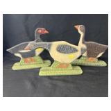 (3) Menno Folk Art Bird Stand Ups