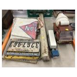 Toys, License Plates, Feed Bags