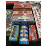 (6) Contemporary Tin Lunch Boxes