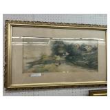 H. K. Beck Framed Watercolor