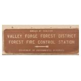 Lg Wood Valley Forge PA Fire Station Forestry Sign