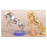 Gold & Silver White Trucks Horse Hood Ornaments