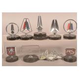 9 Vintage Hood Ornaments Incl. Plymouth/Ford/Chevy