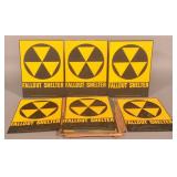 NOS Case Vintage Fallout Shelter Metal Signs