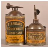 2 Socony Standard Household Lubricant Handy Oilers