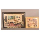 2 Vintage Armstrong Flooring Store Display Signs