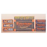 Vintage Firestone Spark Plugs w/ Display Box