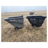 Rubbermaid and Unmarked Plastic Dump Carts