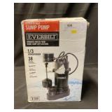 New 1/3 HP Electric Sump Pump