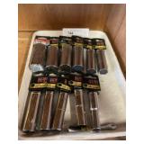 (11) New 1/2" Drive SAE Deep Well Sockets