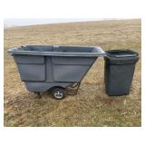 Rubbermaid Industrial Dump Cart w/ Trash Can