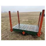 Vintage Wooden and Metal Industrial Rolling Cart