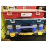(4) Plastic Hardware Organizers