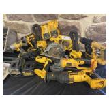 (9) DeWalt 18V Power Tools
