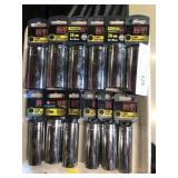 (12) 1/2" Drive Metric Deep Well Sockets