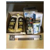 Exterior Timer Lights, Plastic Drop Cloth, etc.