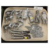 Cast Aluminum Figurines and Napkin Rings