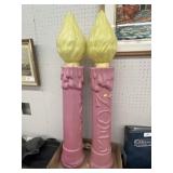 (2) Blow Mold Candles