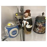 (4) German Beer Steins