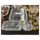 Refrigerator Dishes with Glass Canister & Tumblers