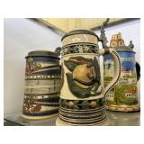 (4) German Beer Steins