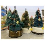 (3) Vintage Battery Lighted Christmas Trees, etc.