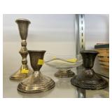 Sterling Weighted Candlesticks with Candy Bowl