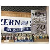 Beer Cans, Beverage Bottles, Vinyl Signs
