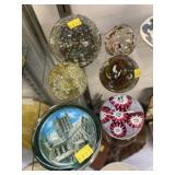 (6) Glass Paperweights