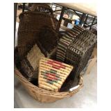Laundry and Wicker Woven Baskets