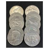 (10) Post-1964 Kennedy Half Dollars