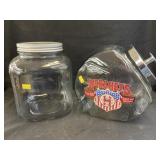 (2) Glass Canisters