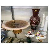 Cake Stand, Vases, Porcelain Figurines