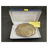 Sterling and 10K Rodeo Buckle