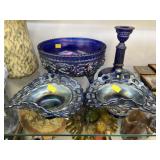 (4) Pieces of Carnival Glass