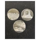 (3) Sterling Silver Collector Coins
