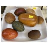 Carved Wood Decorative Eggs