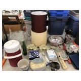 Punch Bowl & Cups, Lamp Shades, Serving Dishes