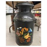 Paint Decorated Milk Can