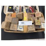 Vintage 1" Alphabet Blocks