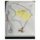 (2) 14K Necklaces