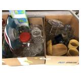 (3) Boxes of Stemware and Serving Dishes