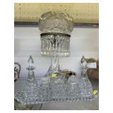 Electric Mantel Luster with Glass Condiment Set